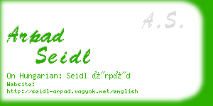 arpad seidl business card